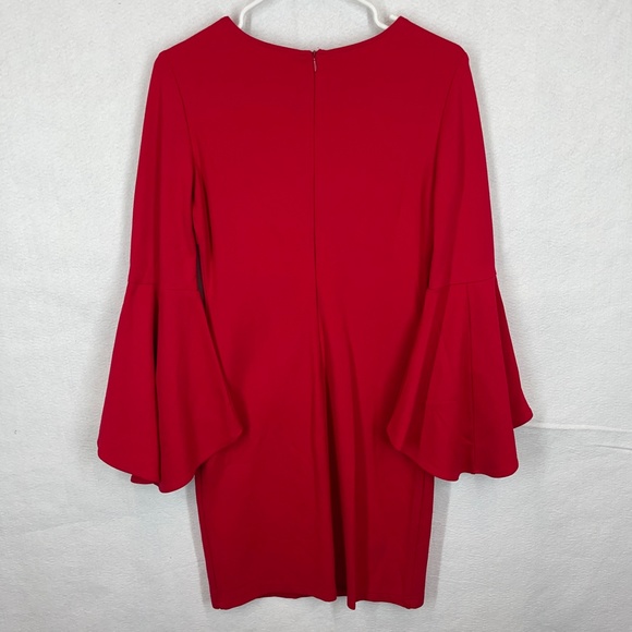 Lulus Women's Bodycon Dress Bell Sleeve Lined Red Size M - Picture 5 of 15